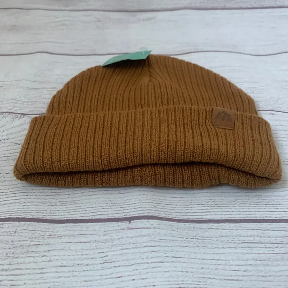 LMLALML Boys Brown Beanie Hat Ribbed Winter Stocking Hat Size Small
